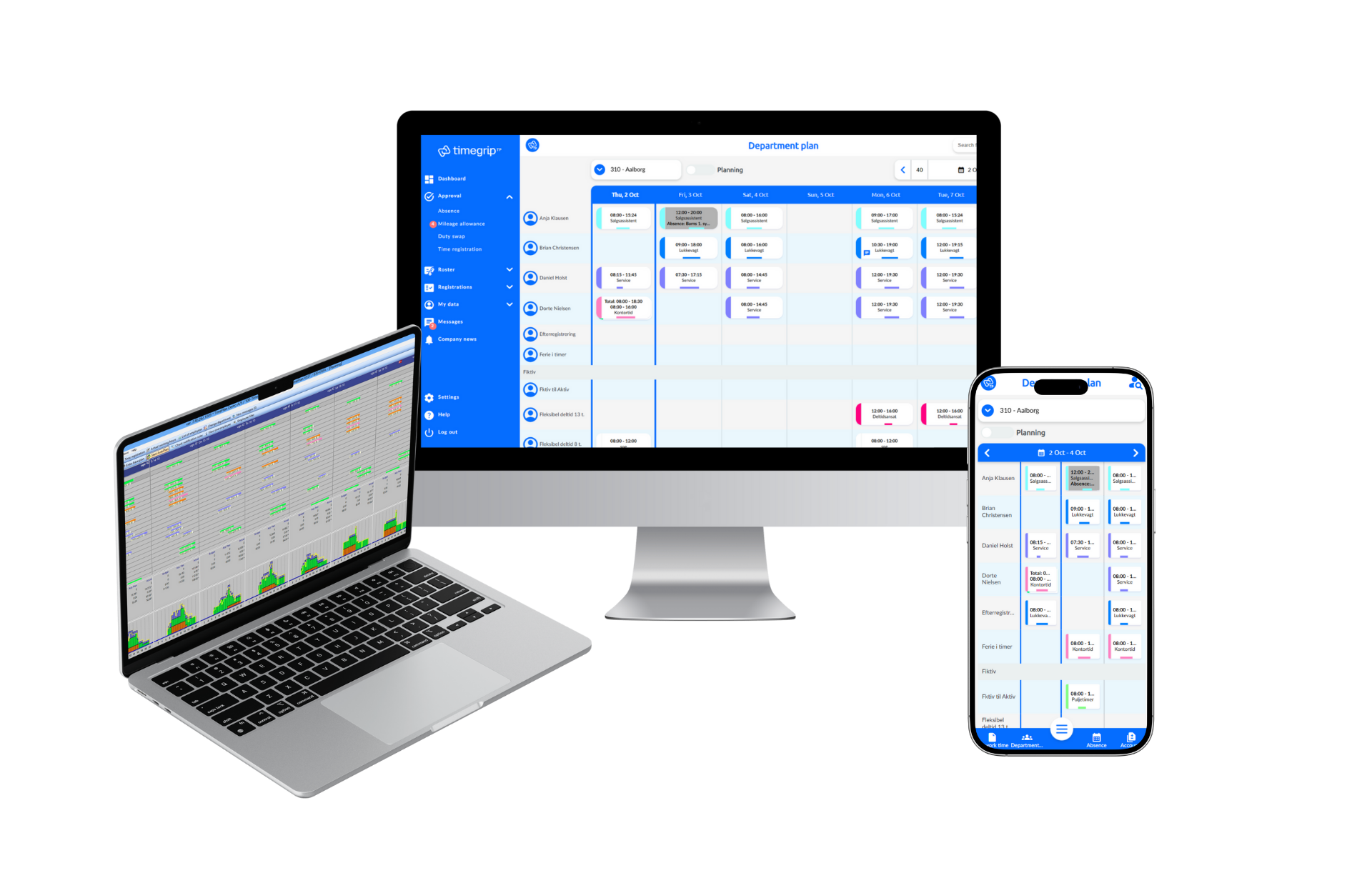 Bildschirmfoto, das die Personal- und Aufgabenplanung für Mitarbeiter in Wohnungsbaugesellschaften zeigt